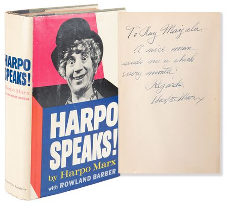 Lot #836 Harpo Marx Signed Book - Harpo Speaks! - Image 1