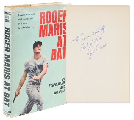 Lot #915 Roger Maris Signed Book - Roger Maris at Bat - Image 1