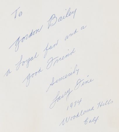 Lot #883 Three Stooges: Larry Fine Signed Book - Stroke of Luck - Image 2