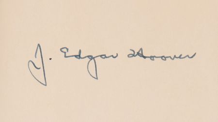 Lot #421 J. Edgar Hoover Signed Book - Masters of Deceit - Image 2