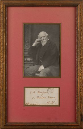 Lot #638 Robert Browning Hand-Addressed and Signed Envelope Panel - Image 1