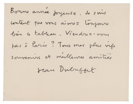 Lot #592 Jean Dubuffet Autograph Letter Signed - Image 1
