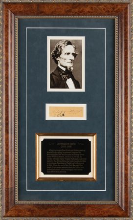 Lot #520 Jefferson Davis Signature - Image 1