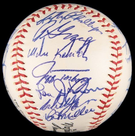 Lot #912 Los Angeles Dodgers: 1965 Team-Signed Baseball - Image 5