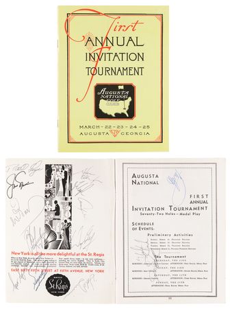 Lot #908 Golf: 1992 Masters Signed Program (14) with Nicklaus, Couples, and Woosnam - Image 1