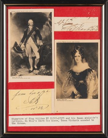 Lot #438 King William IV and Queen Adelaide Signatures - Image 1