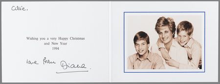 Lot #337 Princess Diana Signed Christmas Card (1994) - Image 1