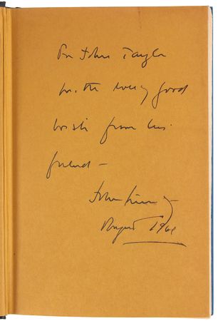 Lot #71 President John F. Kennedy Signed ‘Inaugural Editon’ of Profiles in Courage, Presented to the Son of General Maxwell D. Taylor - Image 4