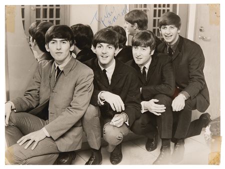 Lot #657 Beatles: John Lennon Signed Photograph (Swedish Tour of 1963) - Image 1