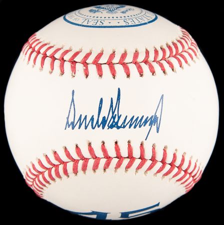 Lot #278 Donald Trump Presidential 'First Pitch' Baseball - Image 1