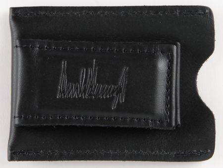 Lot #290 Donald Trump Presidential Gift - Black Leather Money Clip - Image 1