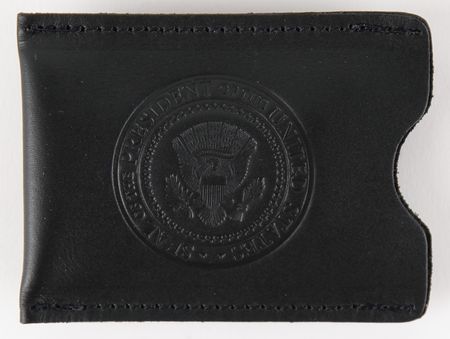 Lot #290 Donald Trump Presidential Gift - Black Leather Money Clip - Image 2