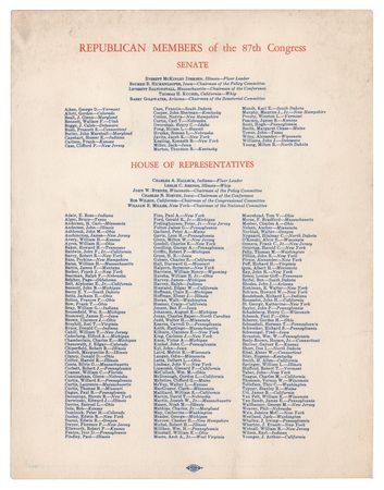 Lot #145 Dwight and Mamie Eisenhower Signed 1962 'Republican Congressional Dinner' Program - Image 3