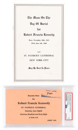 Lot #432 Robert F. Kennedy (2) Funeral Items -