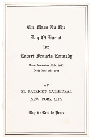 Lot #432 Robert F. Kennedy (2) Funeral Items - Program and Admission Pass (PSA NM 7) - Image 3