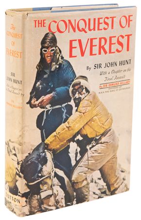 Lot #420 Edmund Hillary and John Hunt Signed Book with Original Artwork by Dick Locher - Image 3