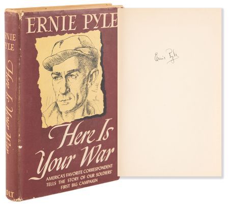Lot #526 Ernie Pyle Signed Book - Here Is Your War - Image 1