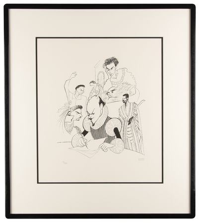 Lot #594 Al Hirschfeld Signed Limited Edition Lithograph - William Shakespeare & Actors - Image 1