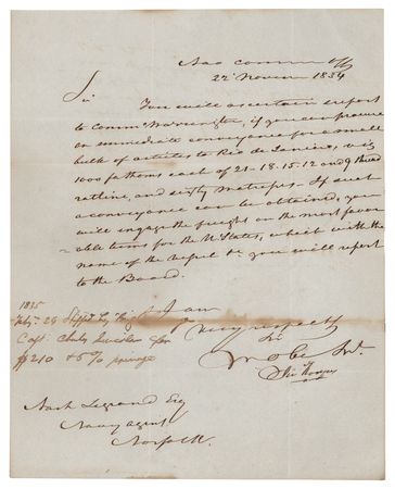 Lot #527 John Rodgers Letter Signed - Image 1