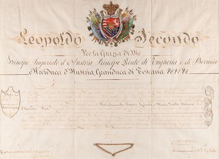 Lot #442 Leopold II Document Signed - Image 1