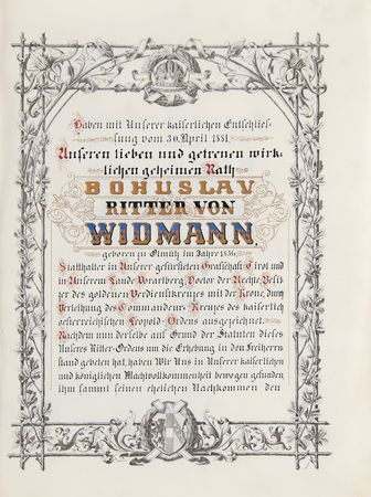 Lot #333 Franz Joseph I of Austria Hand-Illuminated Document Signed - Image 4