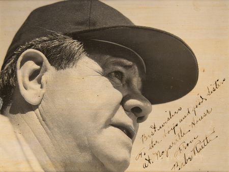 Lot #891 Babe Ruth Signed Photograph, Presented to the Nazareth House Orphanage - Image 1