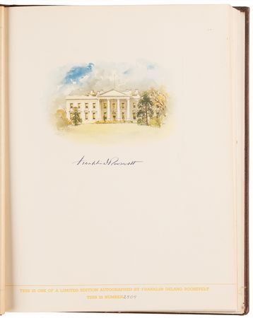 Lot #253 Franklin D. Roosevelt Signed Book - The Democratic Book 1936 - Image 4