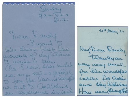 Lot #760 Audrey Hepburn (2) Autograph Letters Signed on Gigi and Ondine - Image 1