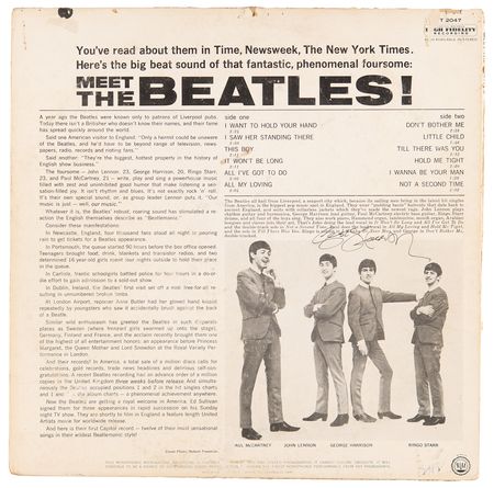 Lot #693 Beatles: George Harrison Signed Album - Meet the Beatles! - Image 1