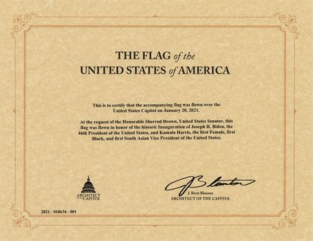 Lot #107 Joe Biden 2021 Inauguration Flag - Image 2