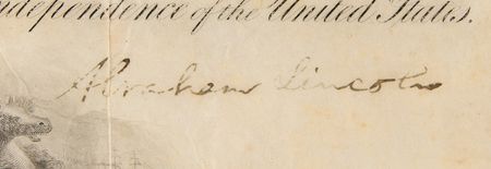 Lot #36 Abraham Lincoln Civil War-Dated Document Signed as President, Appointing a 