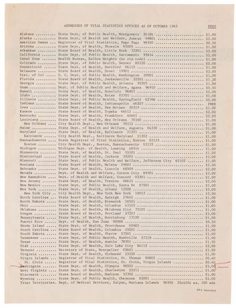 Lot #718 Jimi Hendrix Filled Out and Signed 1967 ‘Birth Certificate’ Application, a Requisite for Musicians’ Union Membership - Image 4