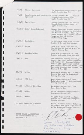 Lot #666 Beatles: Ringo Starr Signed Document - Image 1