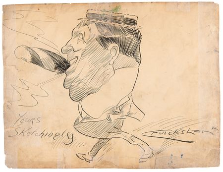 Lot #759 W. C. Fields Original Sketch - Image 2