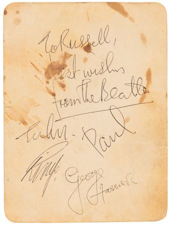 Lot #655 Beatles Signed Cafe Royal Luncheon Invitation, Obtained Before their Astoria Cinema ‘Christmas Show’ (December 30, 1963) - Image 1