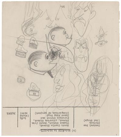 Lot #664 Beatles: Paul McCartney Full Page of Original 'Face' Sketches - Image 1