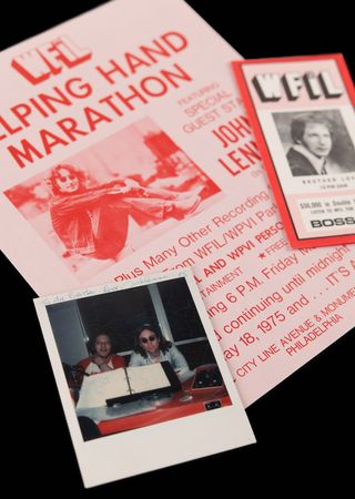 Lot #659 Beatles: John Lennon Signed Photograph with Sketch for Philadelphia's WFIL Helping Hand Marathon - Image 1