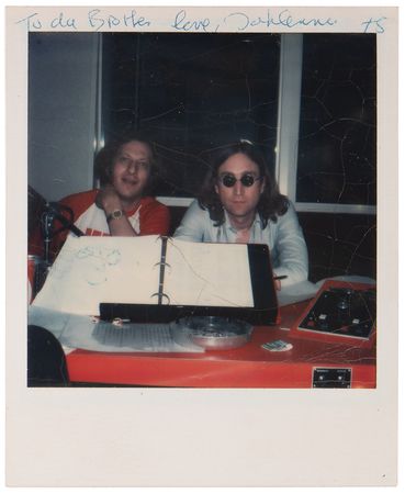 Lot #659 Beatles: John Lennon Signed Photograph with Sketch for Philadelphia's WFIL Helping Hand Marathon - Image 2