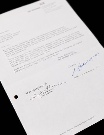 Lot #656 Beatles: John Lennon Signed Contract Sending 50,000 Copies of Imagine to the USSR - Image 1