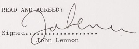 Lot #656 Beatles: John Lennon Signed Contract Sending 50,000 Copies of Imagine to the USSR - Image 3