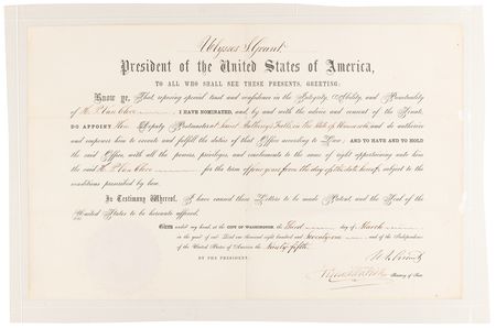 Lot #43 U. S. Grant Document Signed as President, Appointing a Veteran of Chickamauga as Deputy Postmaster - Image 2