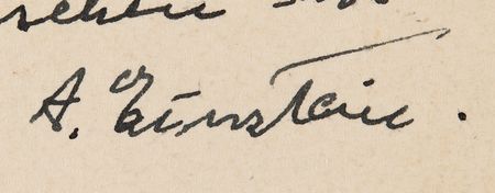 Lot #349 Albert Einstein Autograph Note Signed: 