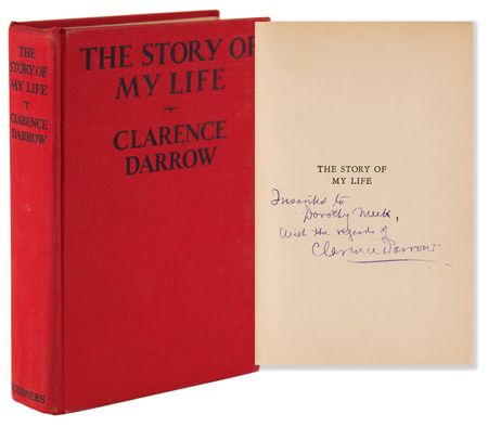Lot #393 Clarence Darrow Signed Book - My Life - Image 1