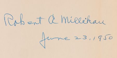 Lot #452 Robert A. Millikan Signed Book - Autobiography - Image 2