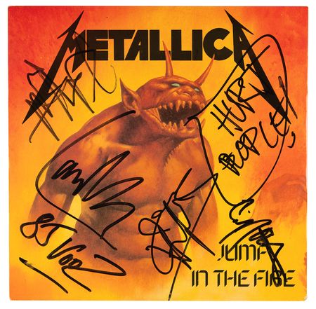 Lot #722 Metallica Signed Maxi-Single - 'Jump in the Fire' - Image 1