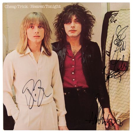 Lot #704 Cheap Trick Signed Album - Heaven Tonight - Image 1