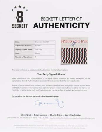Lot #726 Tom Petty Signed Album - Hypnotic Eye - Image 2