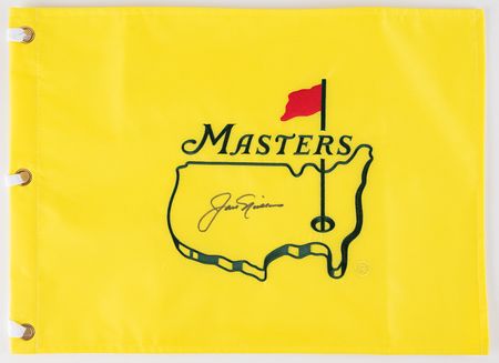 Lot #916 Jack Nicklaus Signed Masters Golf Tournament Flag - Image 1