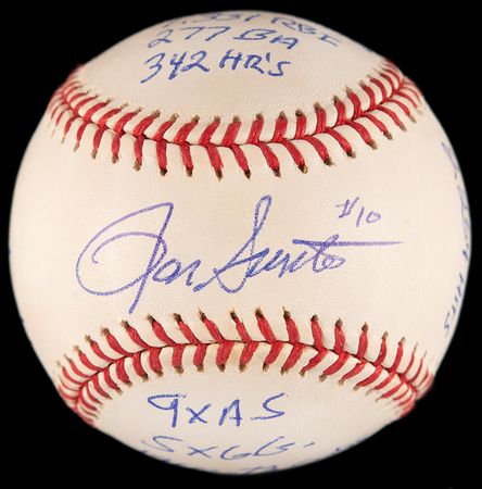 Lot #918 Ron Santo Signed Baseball - Image 1