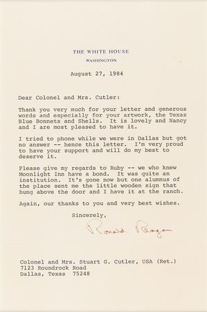 Lot #240 Ronald Reagan Typed Letter Signed as President - Image 1